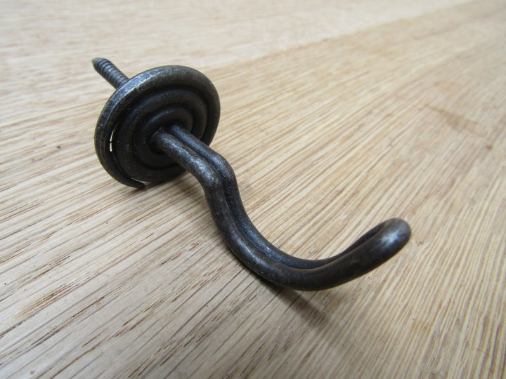 Pack of 5 Wire Swirl cup mug Hook Antique Iron.