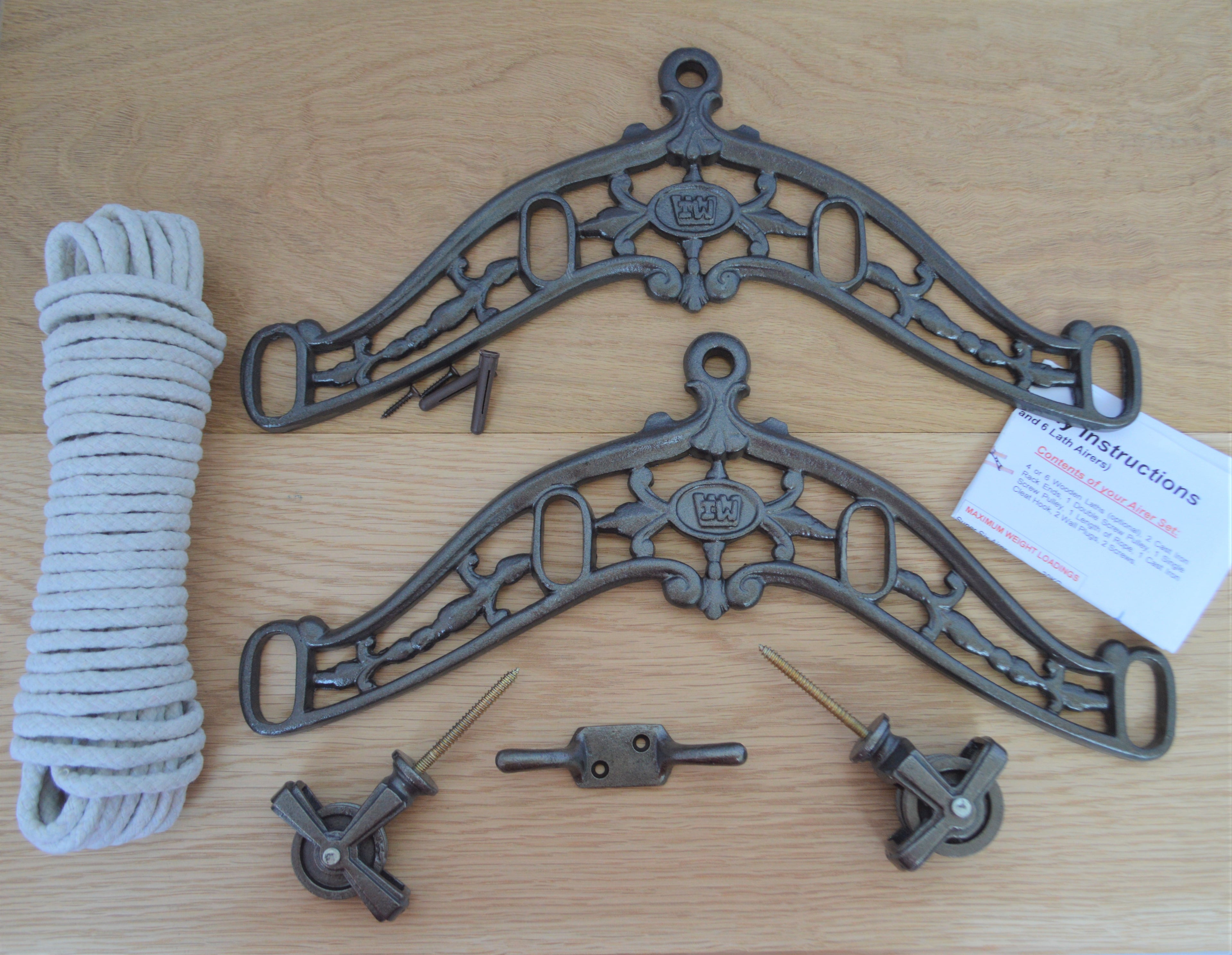 Edwardian Antique Iron Clothes Airer Kit Only.