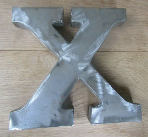 8inch Large Rustic Steel Letter X.