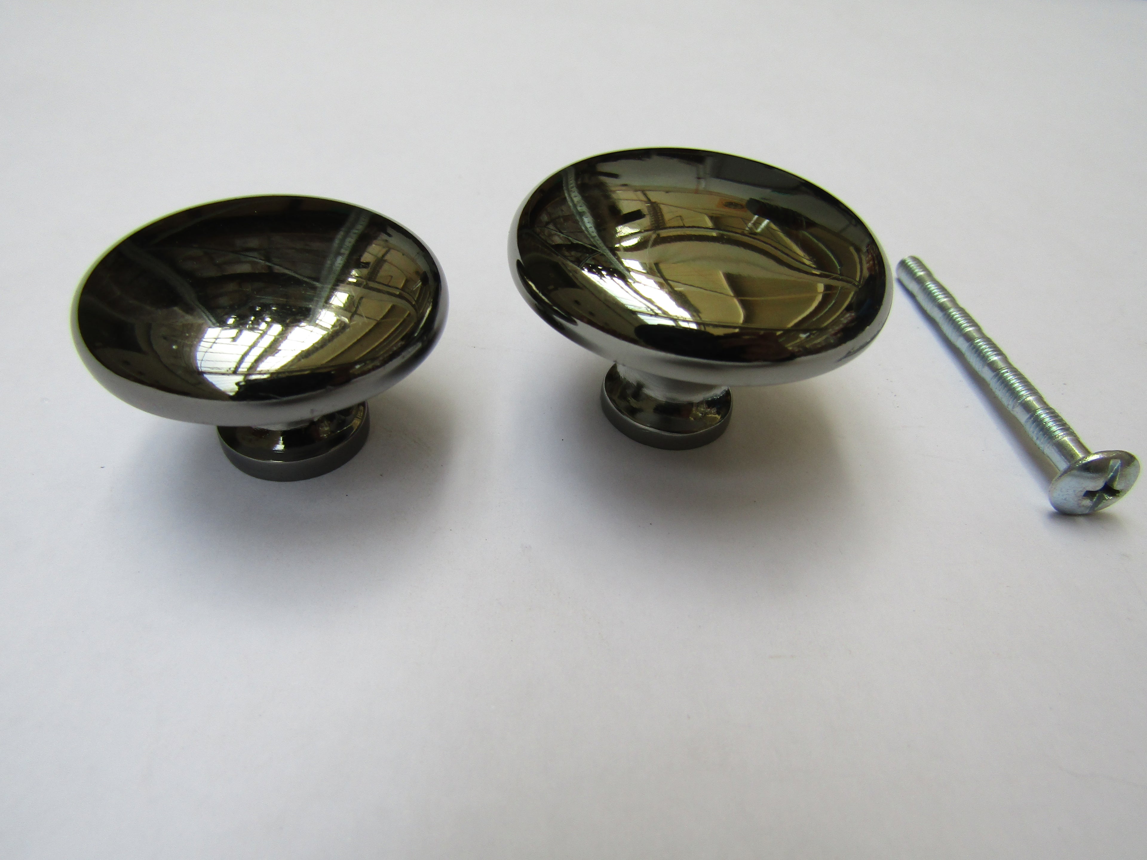 Zamak Cabinet Knob Black Nickel 38mm.