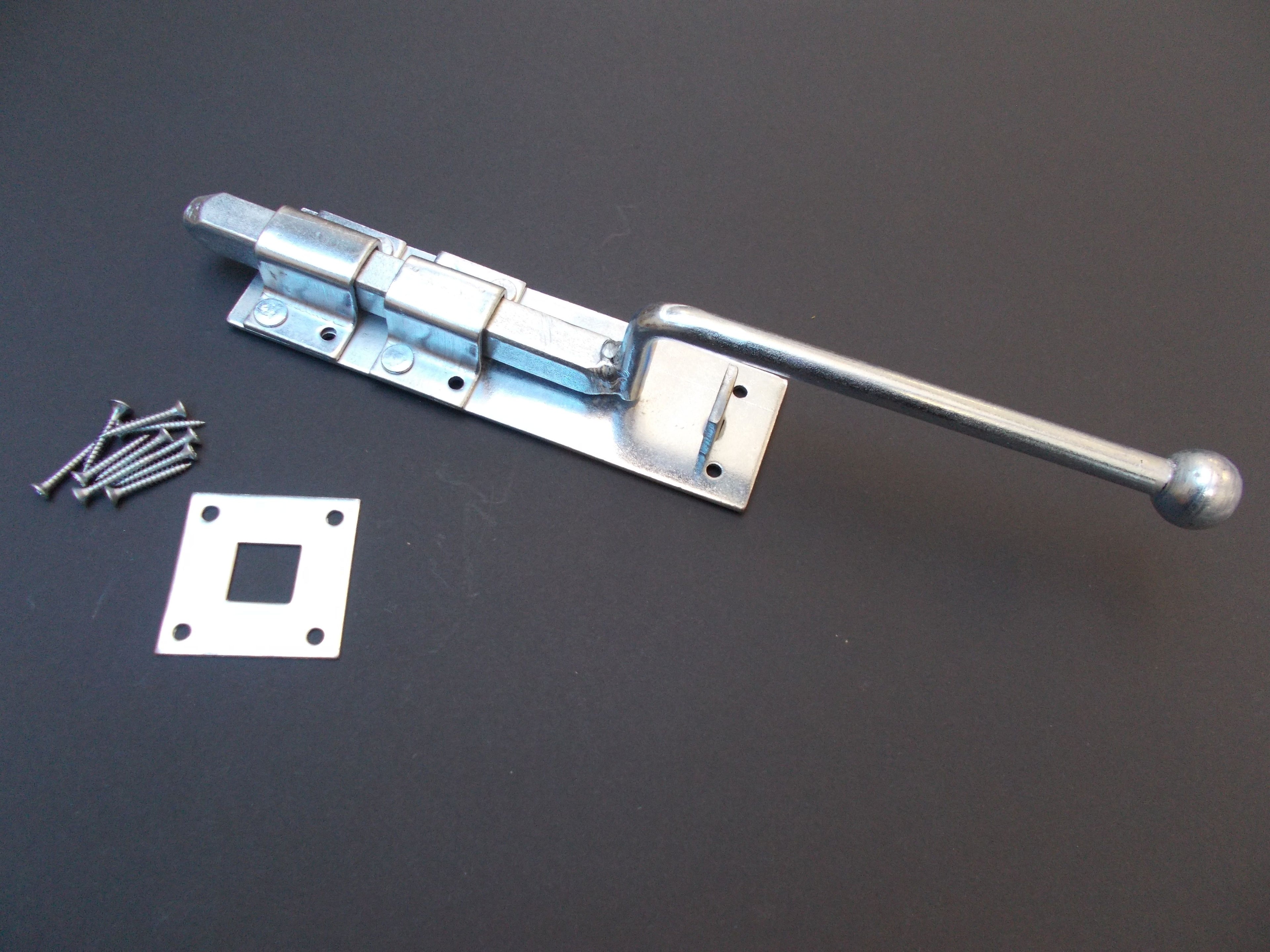 18inch Garage Gate Monkey Tail Bolt Zinc.